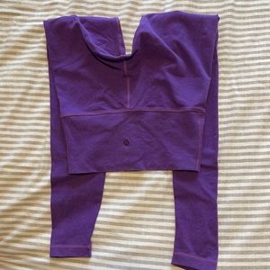 lululemon wunder under Hugh waist purple leggings